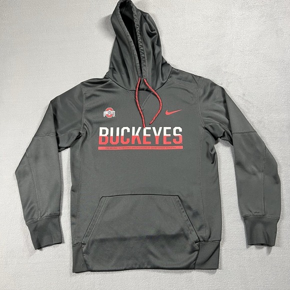 Nike Other - Ohio State Buckeyes Hoodie Mens S Gray Nike Football Sweatshirt NCAA Therma Fit